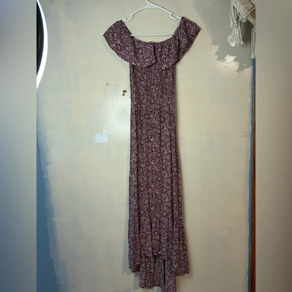 Abercrombie and fitch off the shoulder maxi dress dainty floral print XS